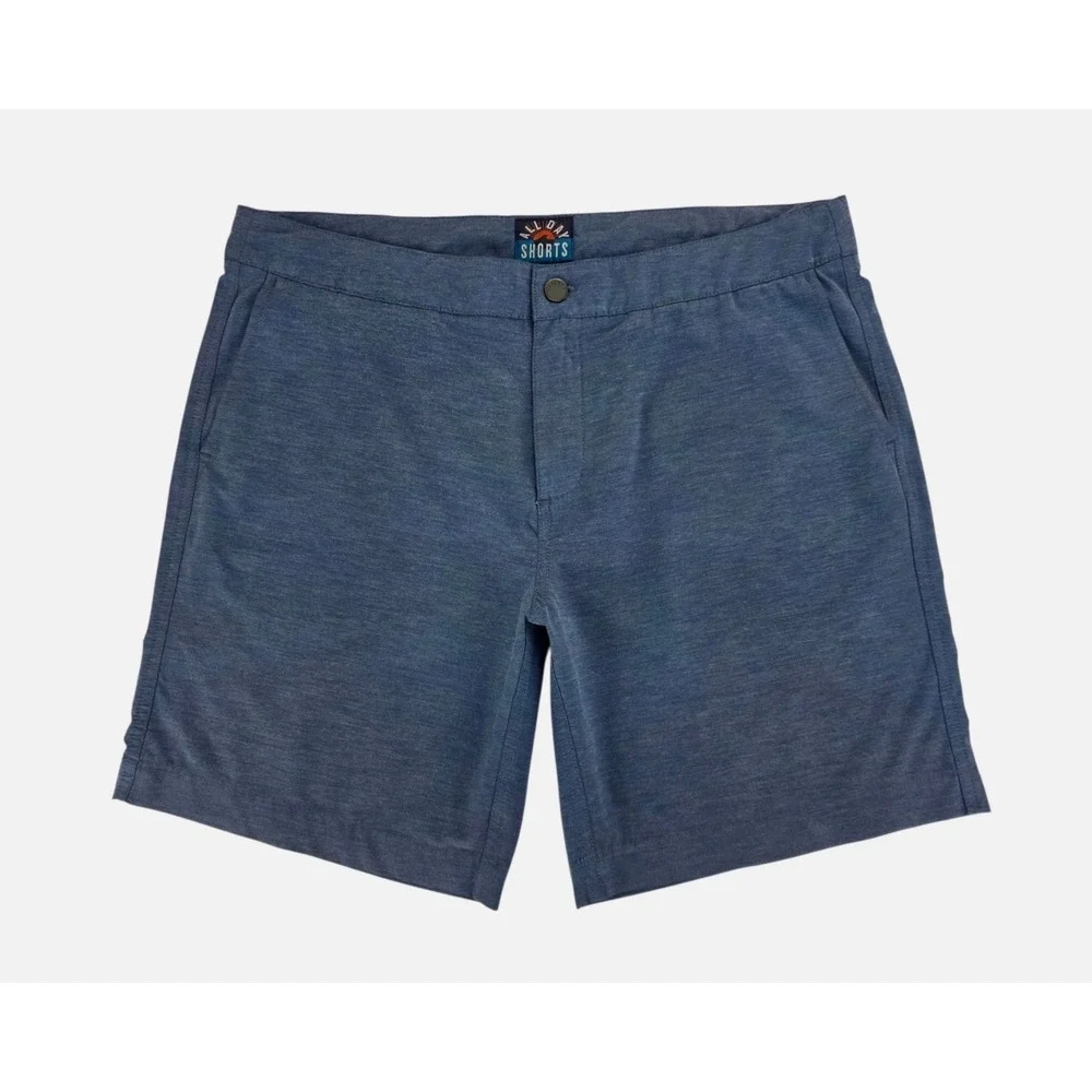 Faherty All Day Shorts Mens 40 Blue Hybrid Stretch Performance MSC0013